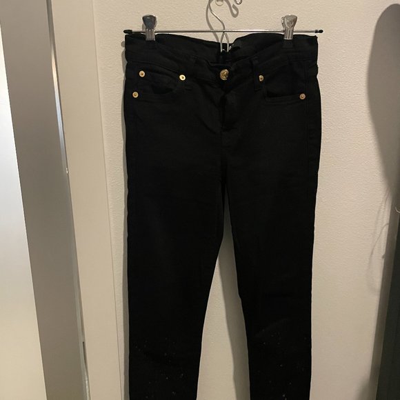 7 For All Mankind - The Skinny Crop, Black Jeans - Size 25 - Picture 2 of 8